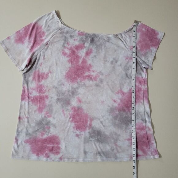 Torrid Women's Tie Dye Off-Shoulder Short Sleeve Pullover Top - Picture 8 of 14